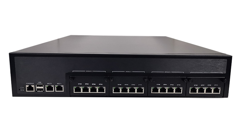 Network appliance with 16 GBE networking ports